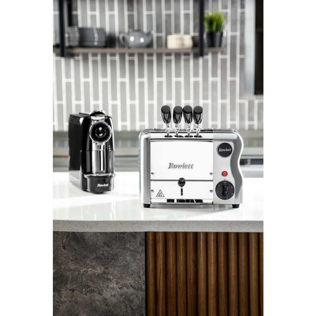 Rowlett Esprit 2 Slot Toaster Chrome w/2 x Additional Elements & Sandwich Cage