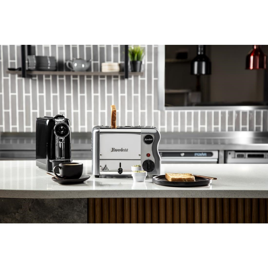 Rowlett Esprit 2 Slot Toaster Chrome w/2 x Additional Elements & Sandwich Cage