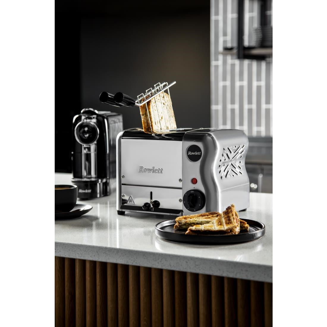 Rowlett Esprit 2 Slot Toaster Chrome w/2 x Additional Elements & Sandwich Cage
