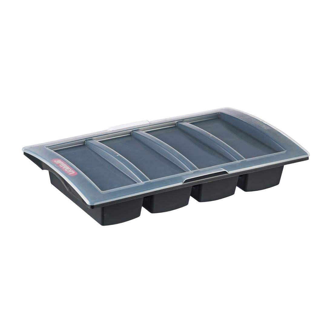 Araven Cutlery Tray with Lid Dark Grey