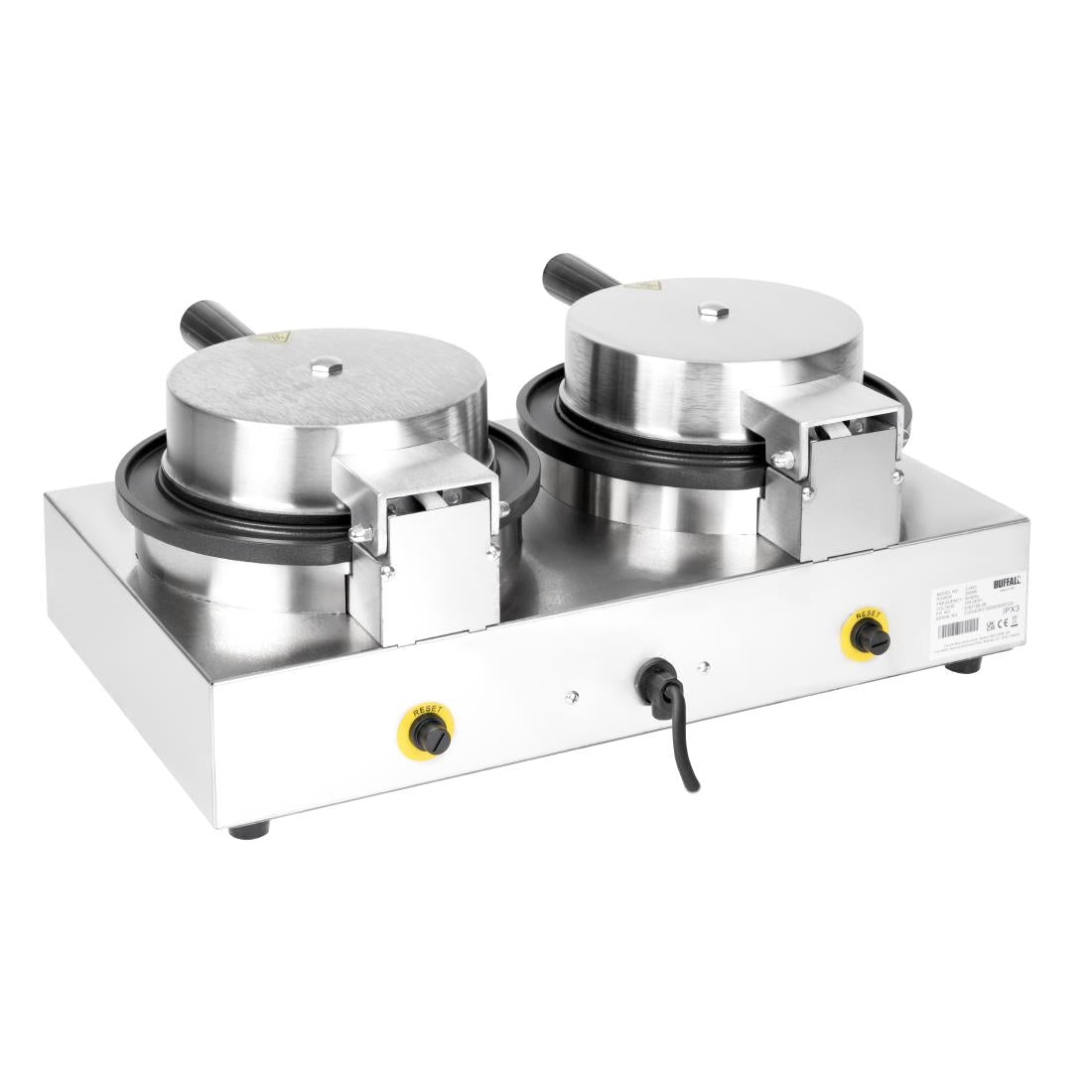 Buffalo Double Round Belgian Waffle Maker