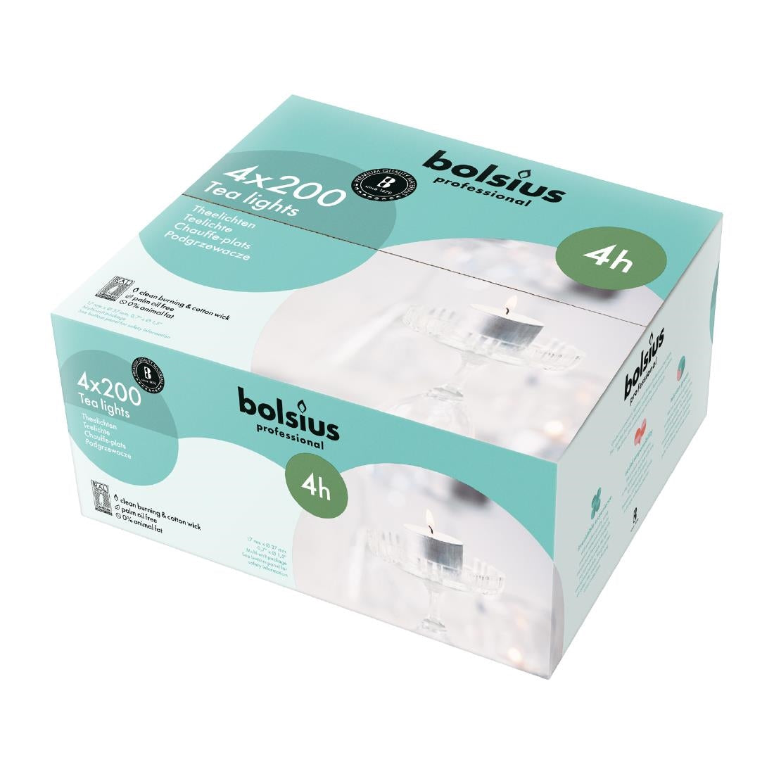 Bolsius Professional 4 Hour Tealights (200 Pack)
