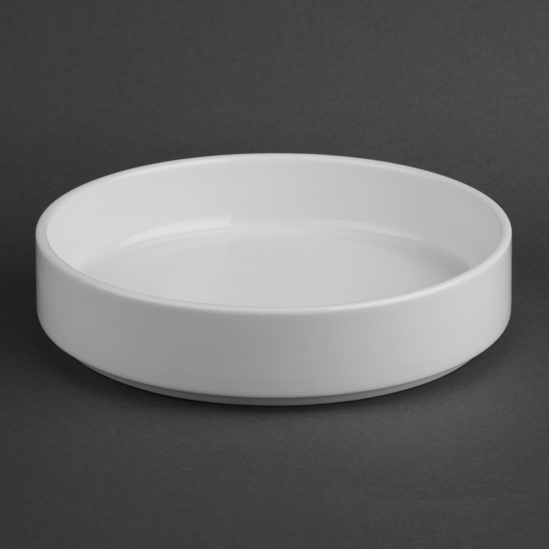 Olympia Whiteware Stacking Bowls 215mm (4 Pack)