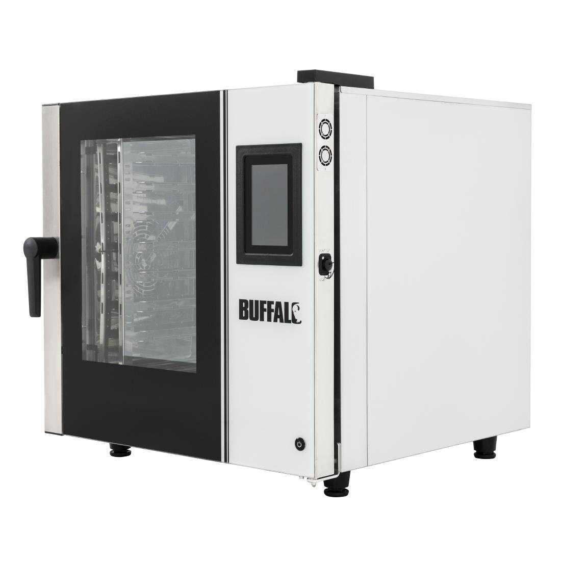 Buffalo Freestanding Smart Touchscreen Combi Oven 7x GN 1/1 with Installation Kit & Extraction Hood