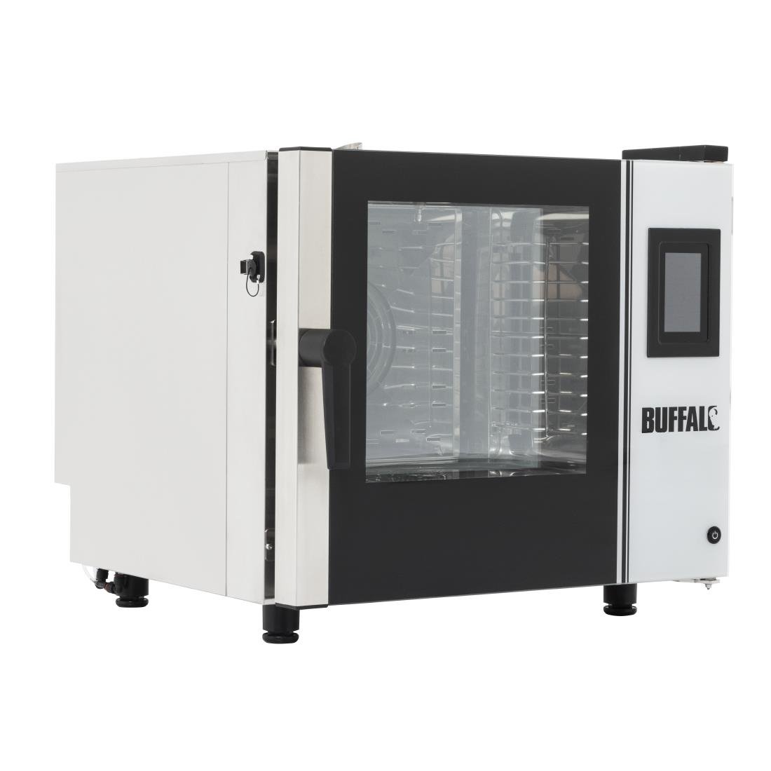 Buffalo Freestanding Smart Touchscreen Compact Combi Oven 6 x GN 1/1 with Installation Kit & Extraction Hood