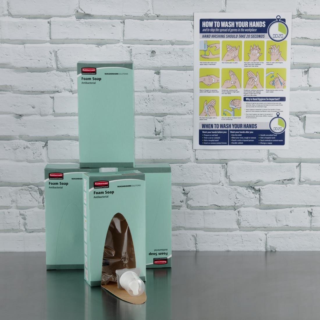 How To Wash Your Hands Sign A4 Self-Adhesive