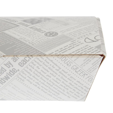 Colpac Compostable Food Boxes Newspaper Print 250mm (150 Pack)