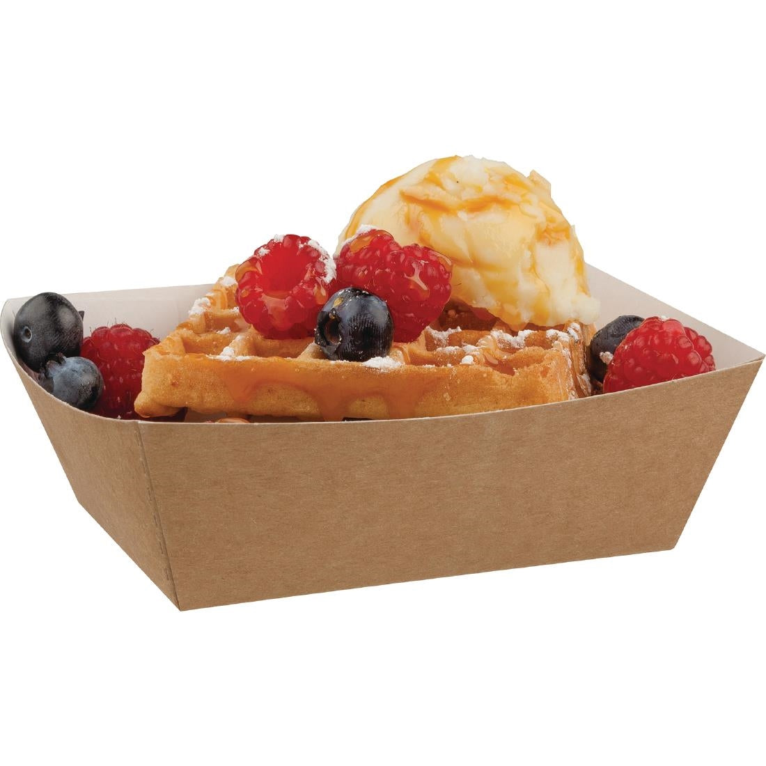 Colpac Compostable Kraft Food Trays Small 124mm (500 Pack)