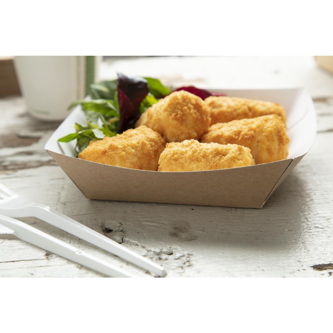 Colpac Compostable Kraft Food Trays Medium 148mm (500 Pack)