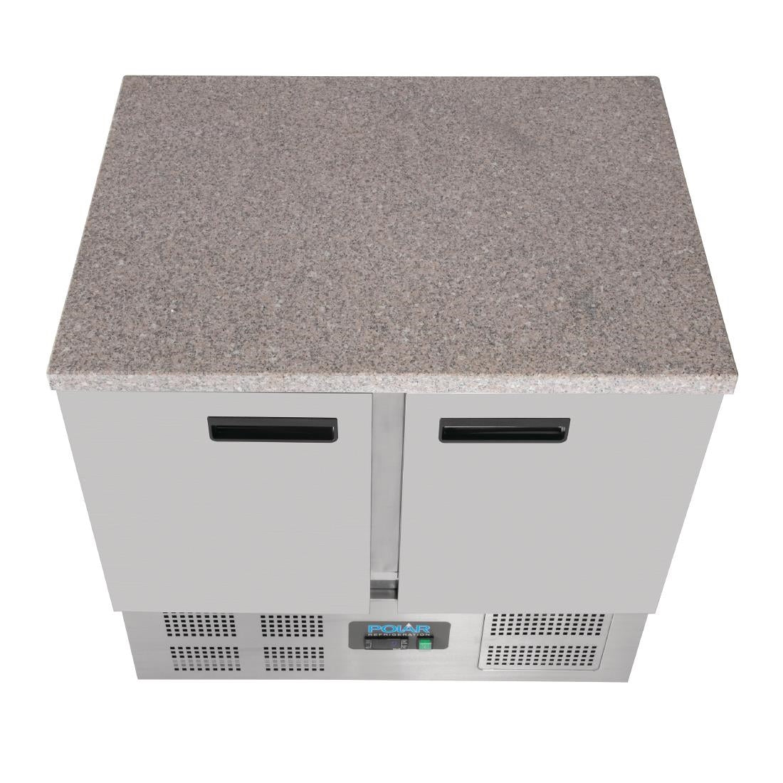 Polar G-Series Double Door Counter Fridge with Granite Work Top 240Ltr