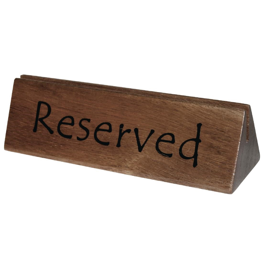 Olympia Acacia Menu Holders and Reserved Sign (10 Pack)