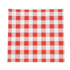 Greaseproof Paper Sheets Red Gingham 250 x 250mm (200 Pack)