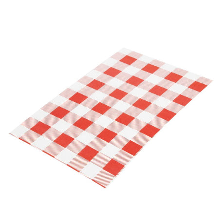 Greaseproof Paper Sheets Red Gingham 190 x 310mm (200 Pack)