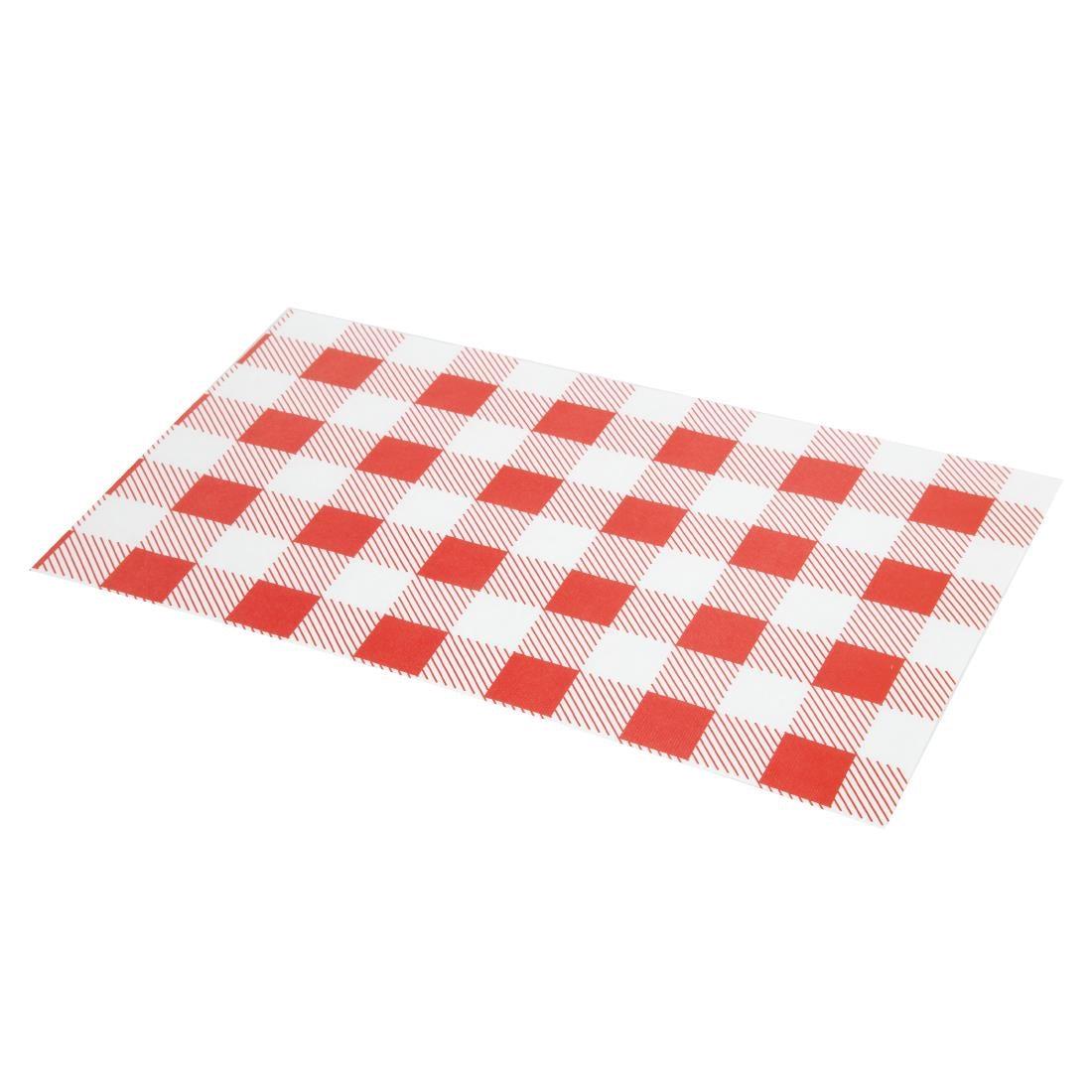 Greaseproof Paper Sheets Red Gingham 190 x 310mm (200 Pack)