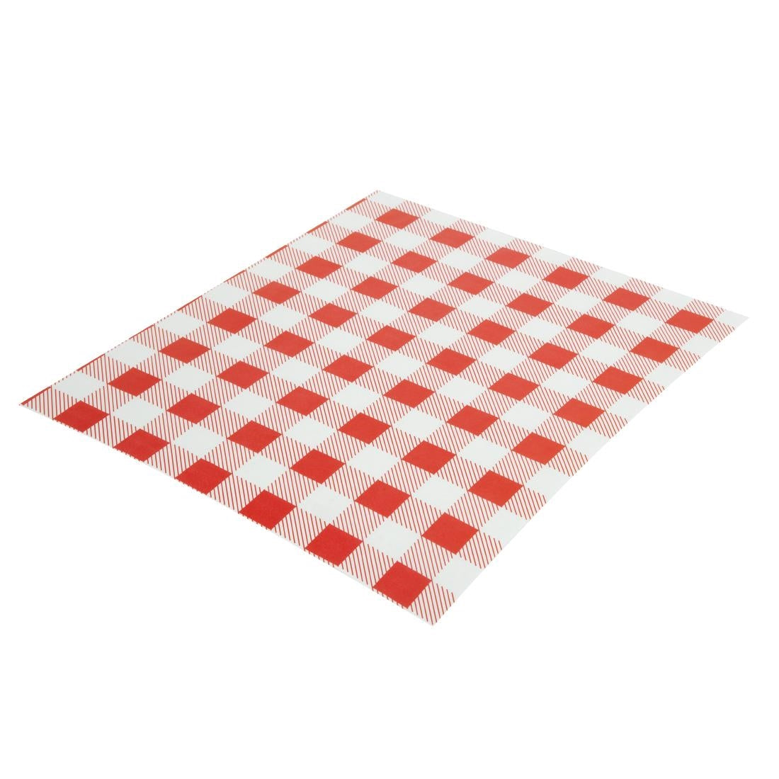 Greaseproof Paper Sheets Red Gingham 310 x 380mm (200 Pack)