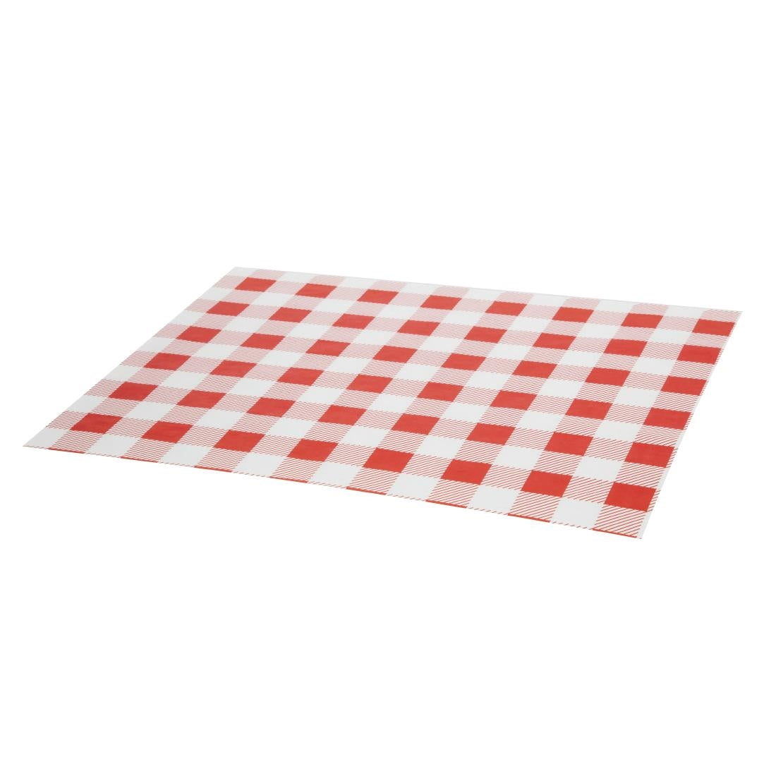Greaseproof Paper Sheets Red Gingham 310 x 380mm (200 Pack)