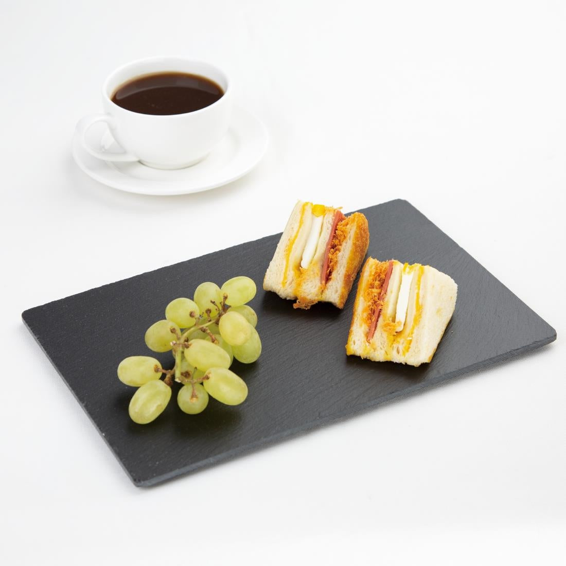 Olympia Smooth Edged Slate Platters 280 x 180mm (2 Pack)