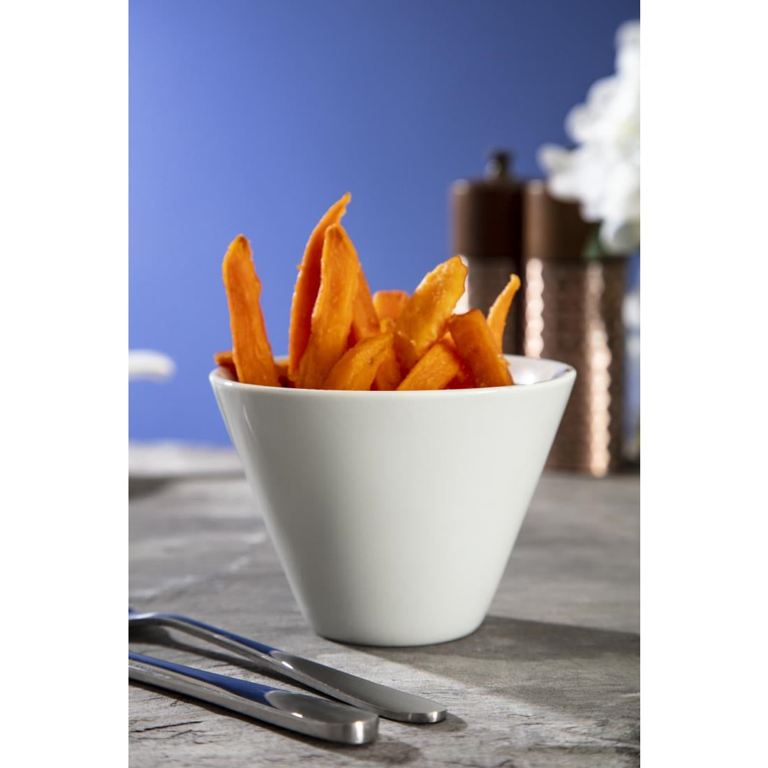 Olympia Whiteware Conical Ramekins White 110mm (6 Pack)
