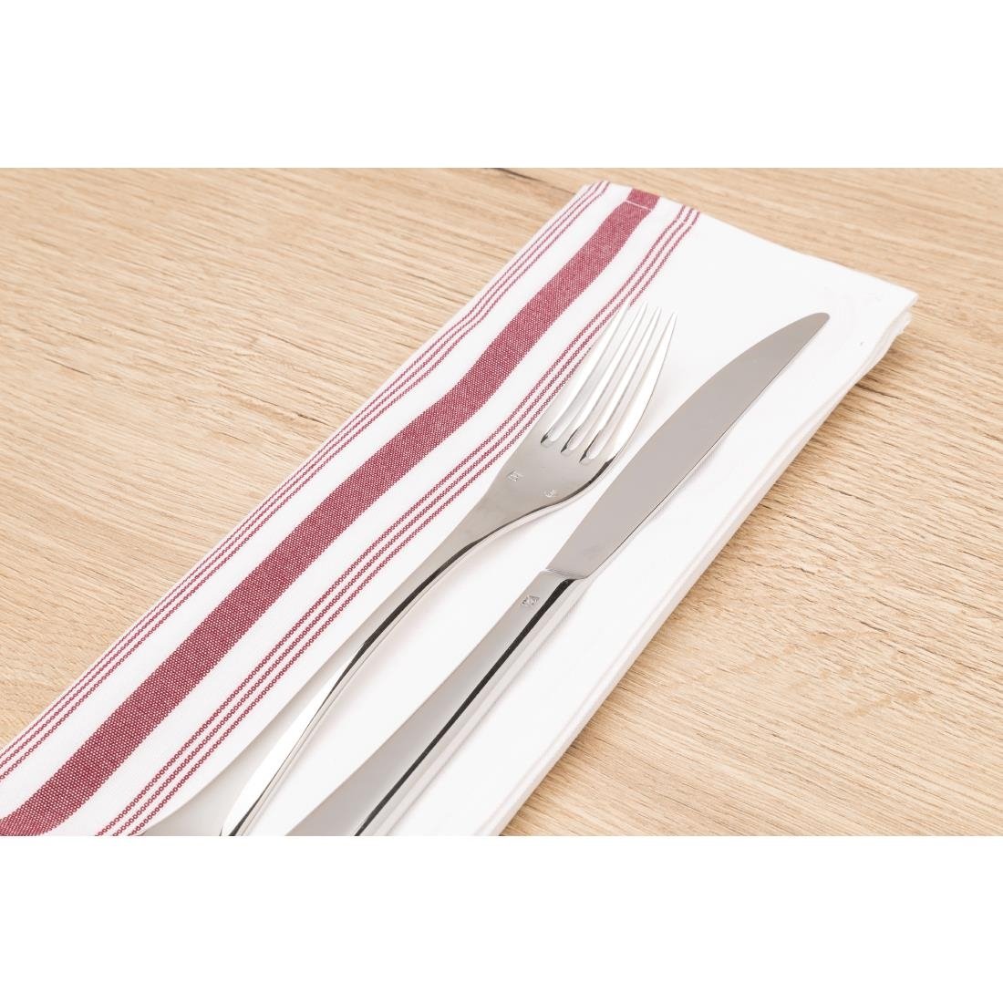 Bistro Table Napkins Burgundy Stripe (10 Pack)