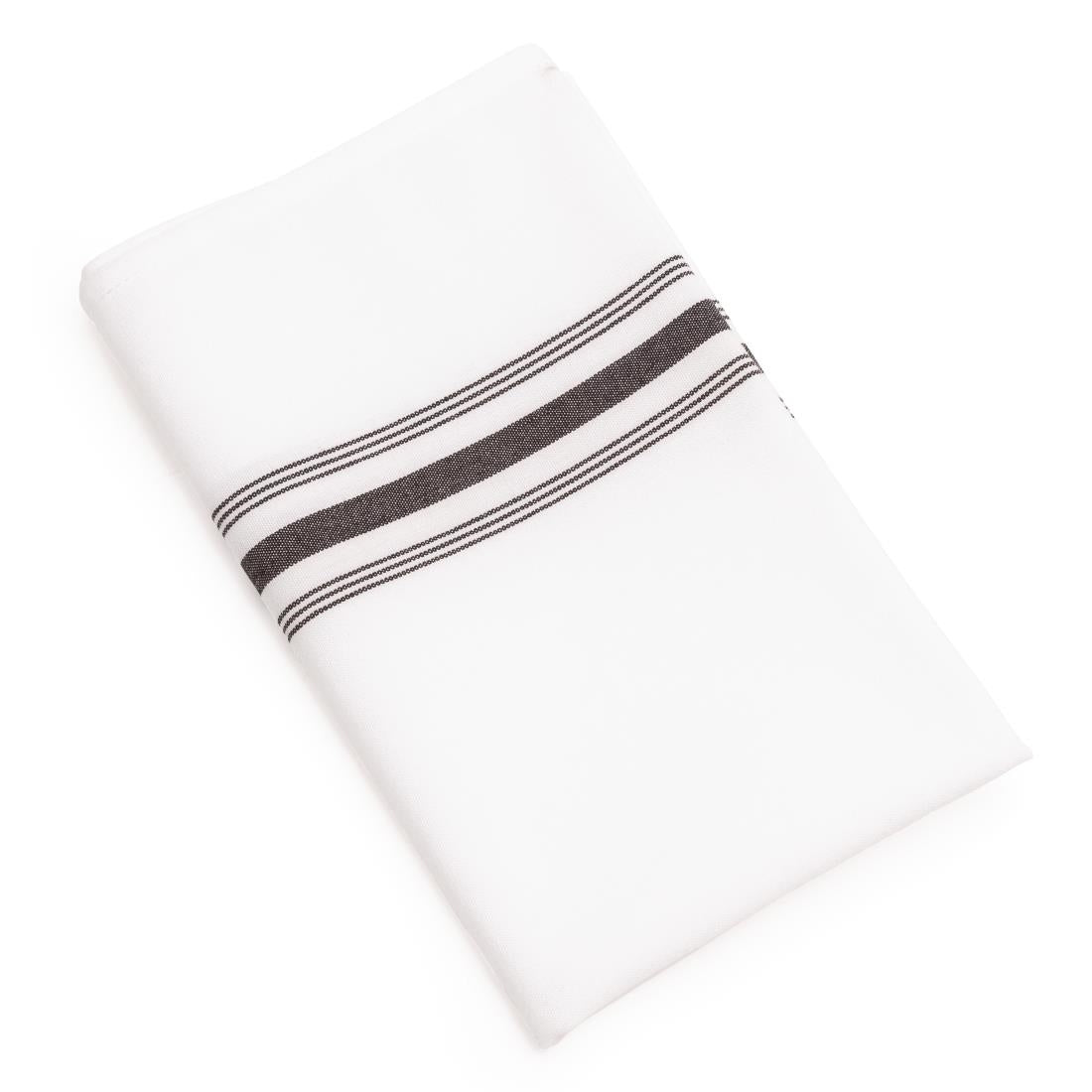 Bistro Table Napkins Black Stripe (10 Pack)