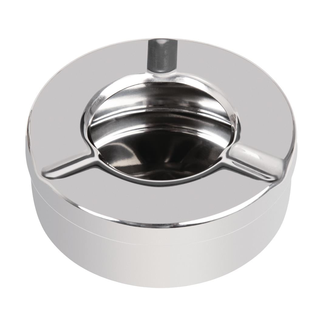 Olympia Stainless Steel Windproof Ashtray 90mm (6 Pack)