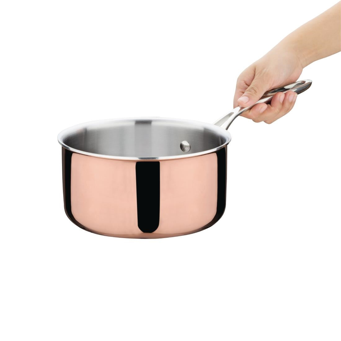 Vogue Copper Tri-Wall Saucepan 18cm