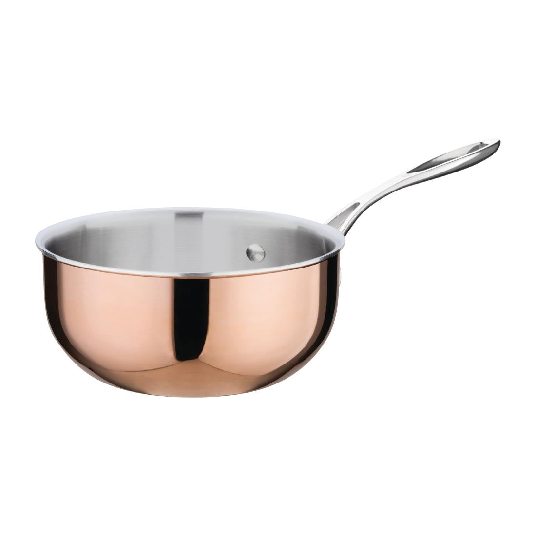 Vogue Copper Tri-Wall Flared Sauté Pan 20cm