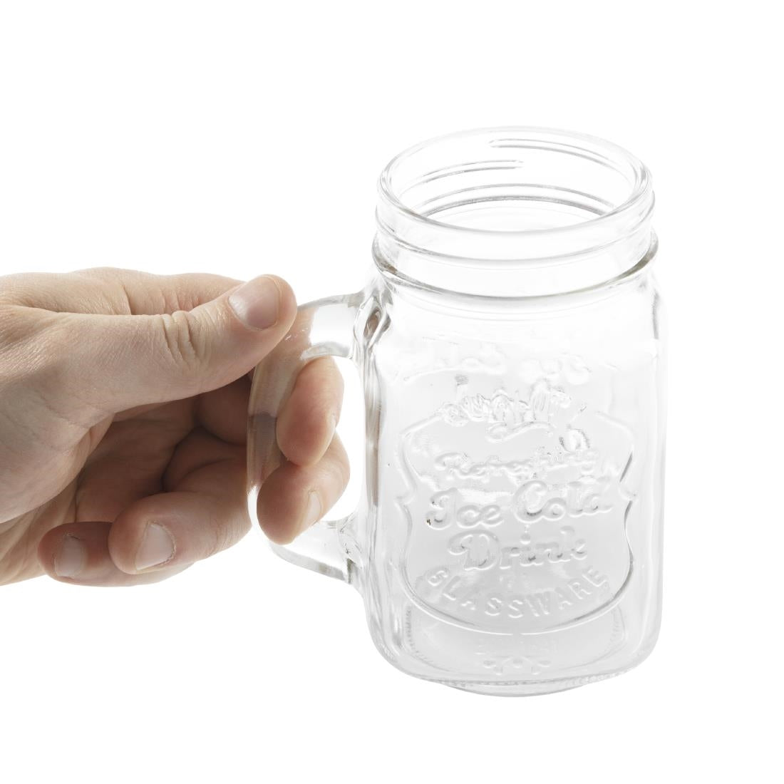 Olympia Handled Mason Jars 450ml (12 Pack)