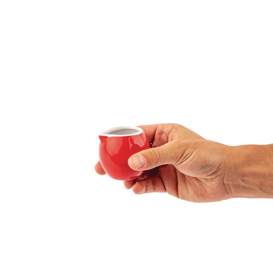 Olympia Cafe Milk Jugs Red 70ml (6 Pack)