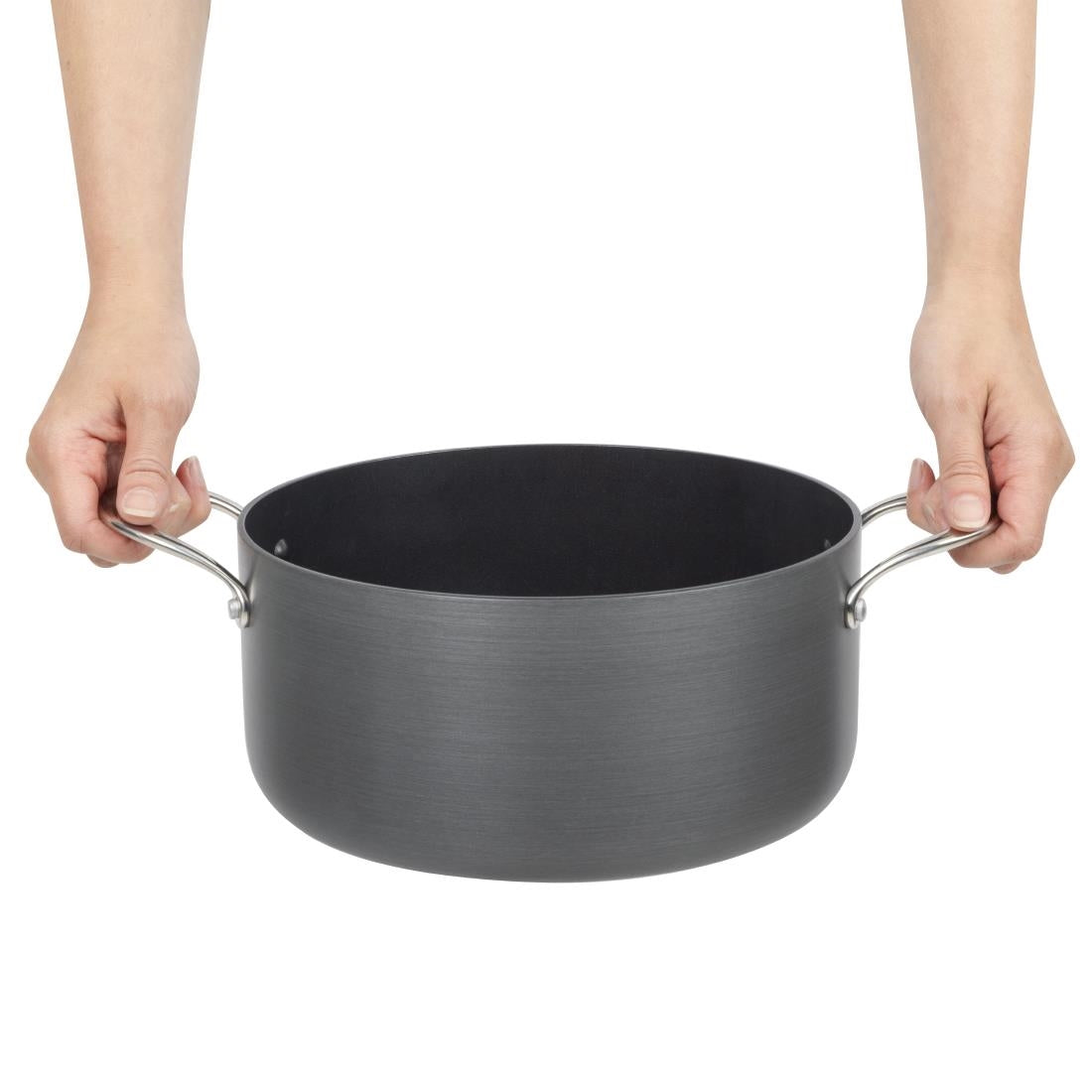 Vogue Anodised Aluminium Non-Stick Casserole Pan 24cm