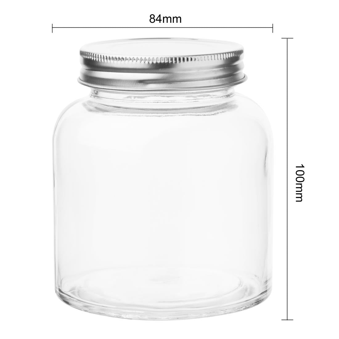Vogue Glass Screw Top Preserving Jar 330ml (6 Pack)