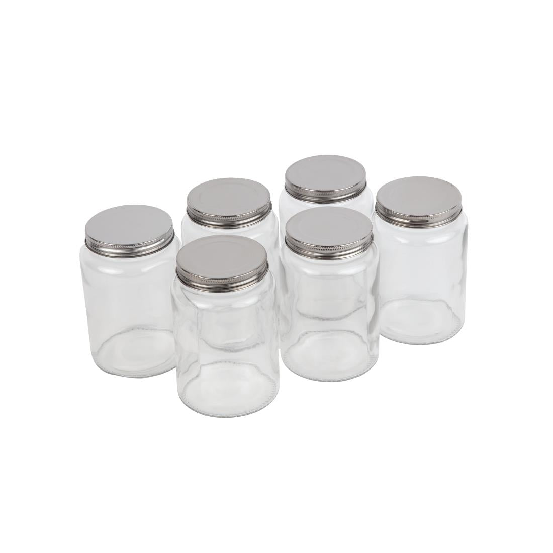 Vogue Glass Screw Top Preserving Jar 550ml (6 Pack)