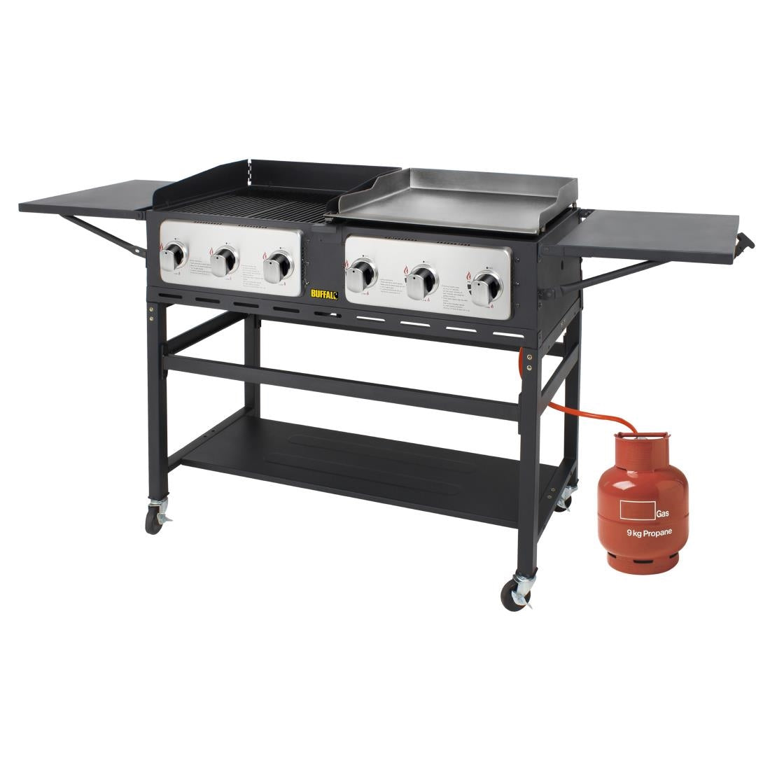 Buffalo 6 Burner Combi BBQ Grill and Griddle