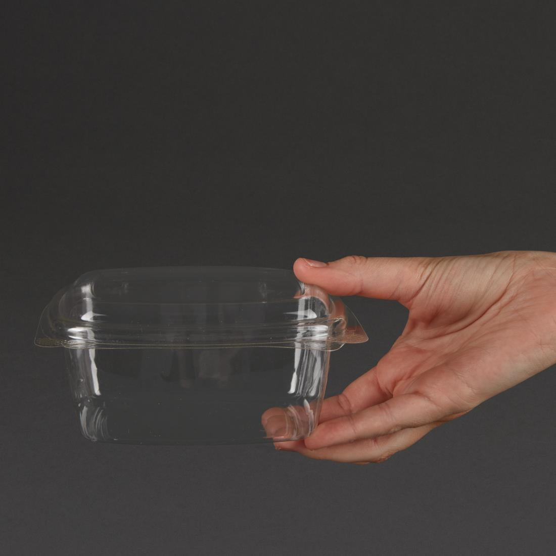 Vegware Compostable PLA Hinged-Lid Deli Containers 473ml / 16oz (300 Pack)