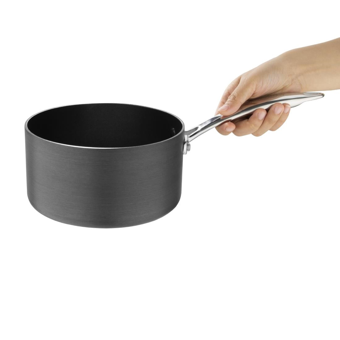Vogue Anodised Aluminium Non-Stick Saucepan 18cm
