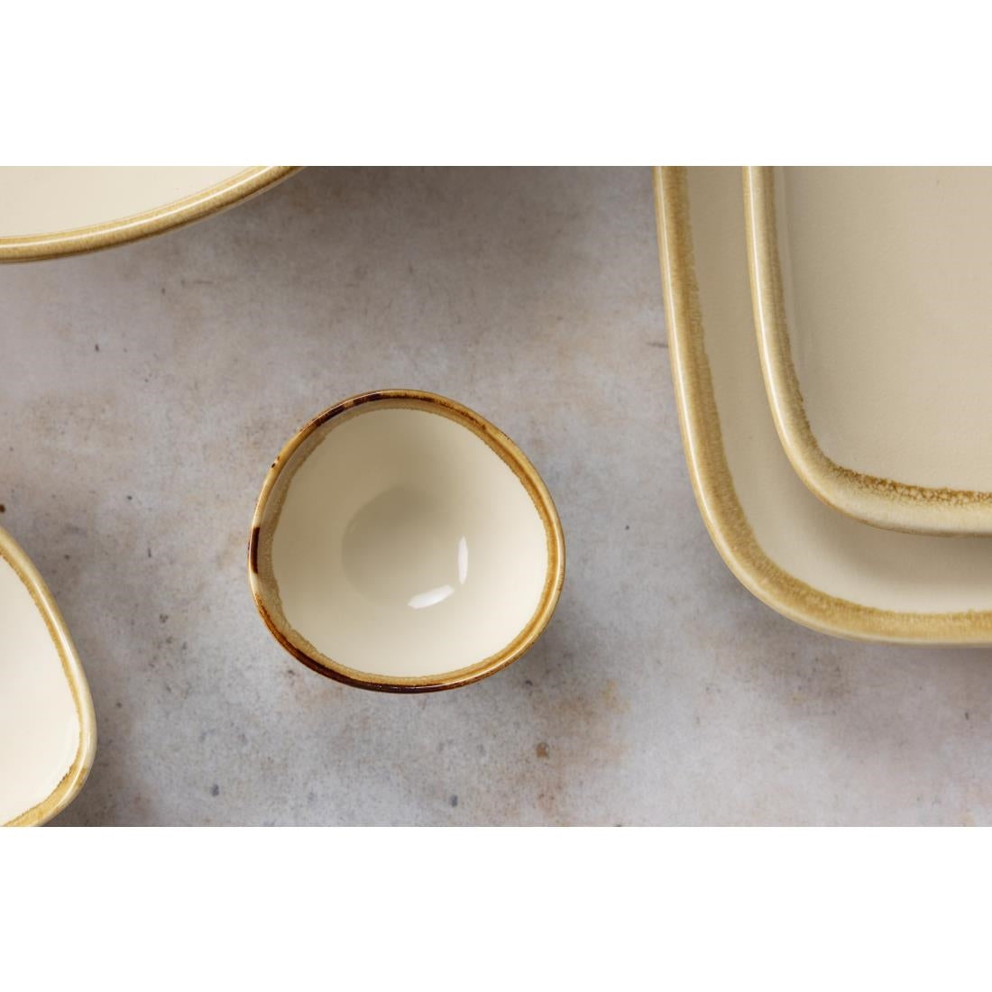 Olympia Kiln Dipping Pots Sandstone 70mm (12 Pack)