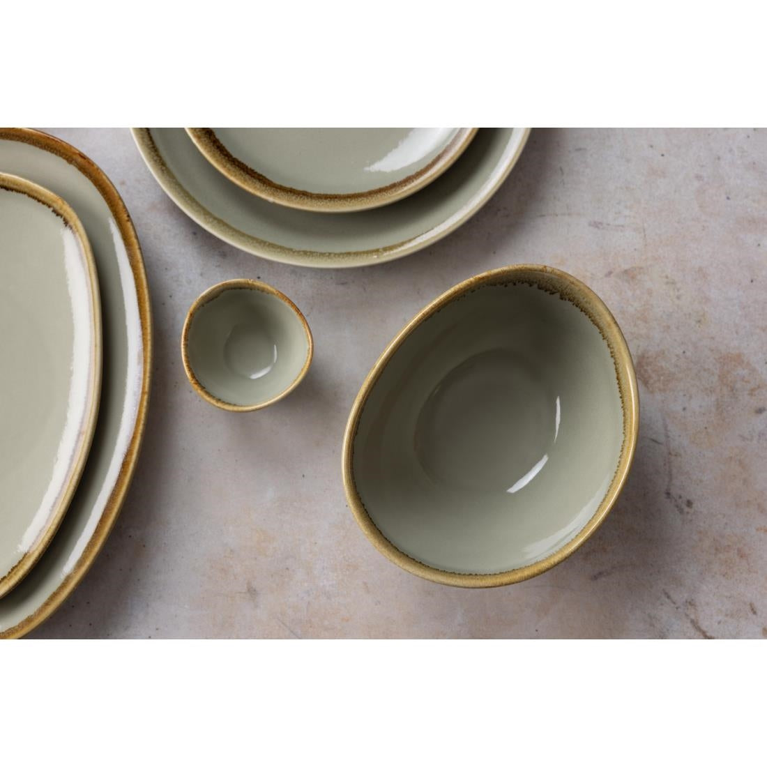 Olympia Kiln Dipping Pots Moss 70mm (12 Pack)