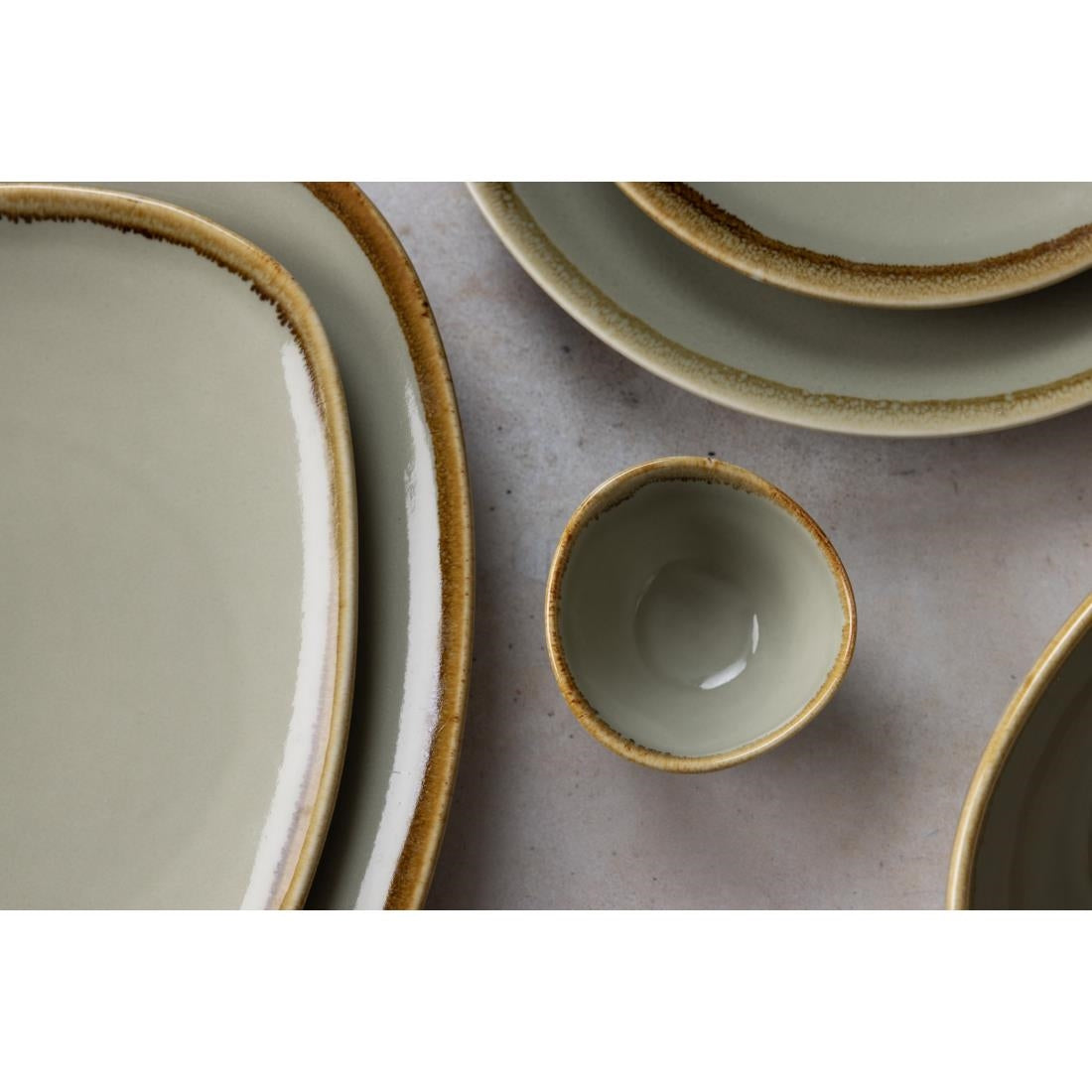 Olympia Kiln Dipping Pots Moss 70mm (12 Pack)