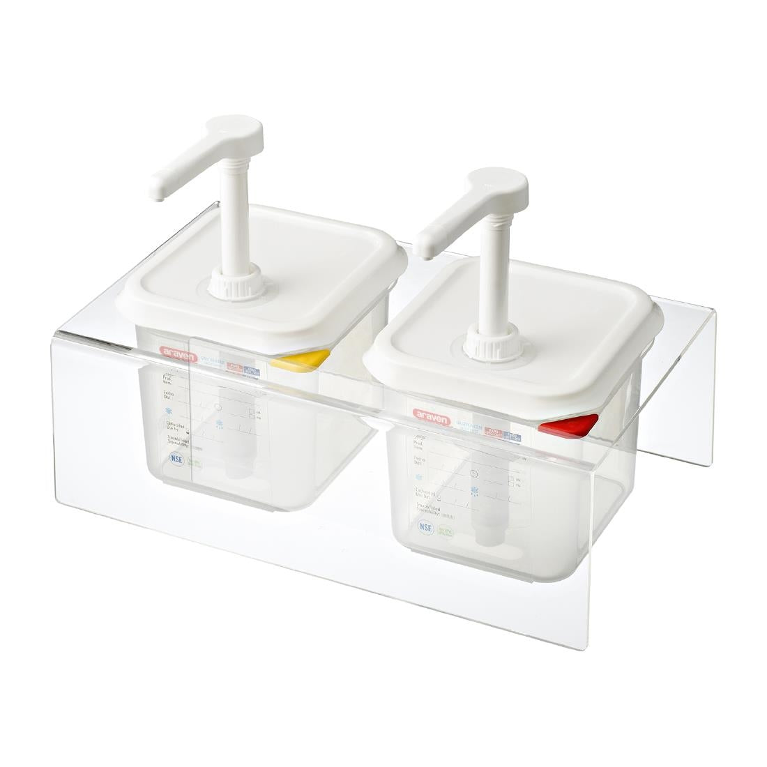 Araven Sauce Dispensers with Pump GN 1/6 Transparent 2.6Ltr