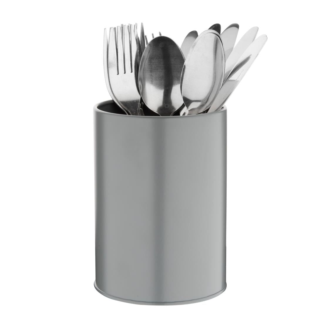 Olympia Galvanised Utensil Tin Grey