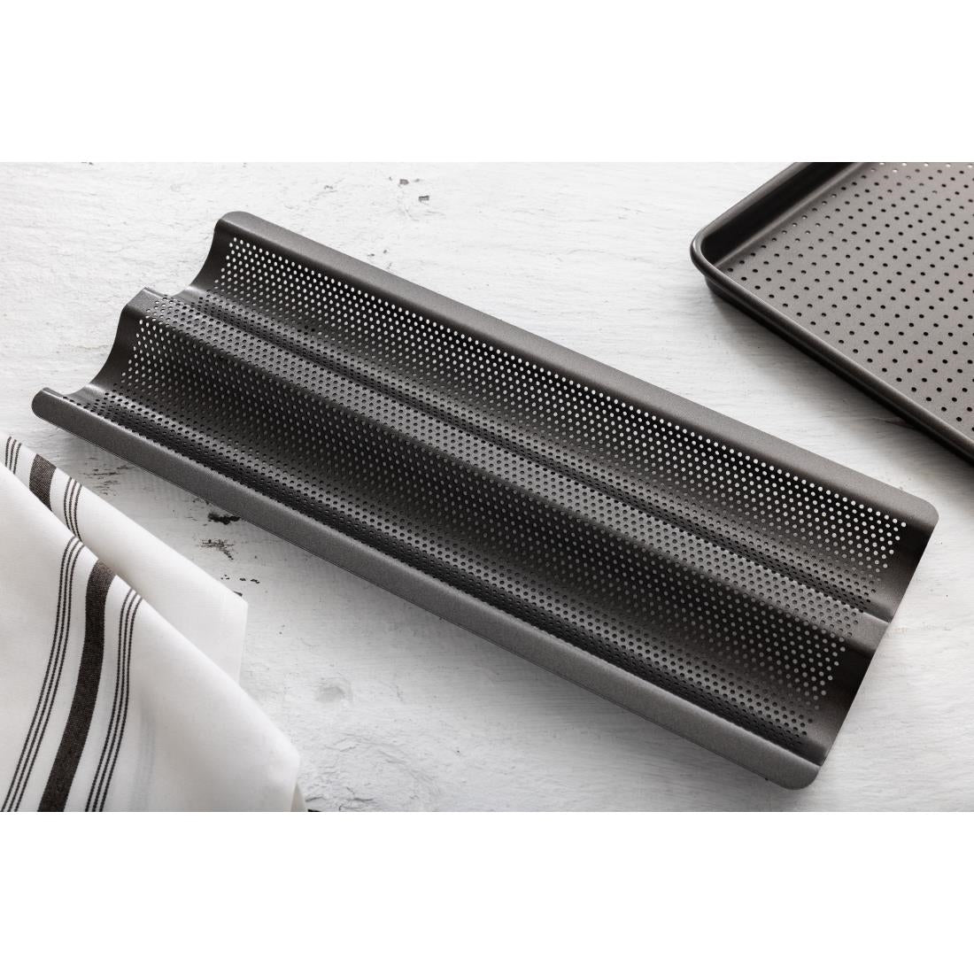 MasterClass Crusty Bake Non Stick Baguette Tray 165x390mm