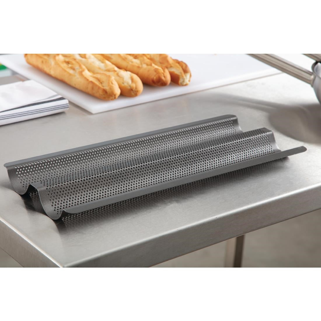 MasterClass Crusty Bake Non Stick Baguette Tray 165x390mm