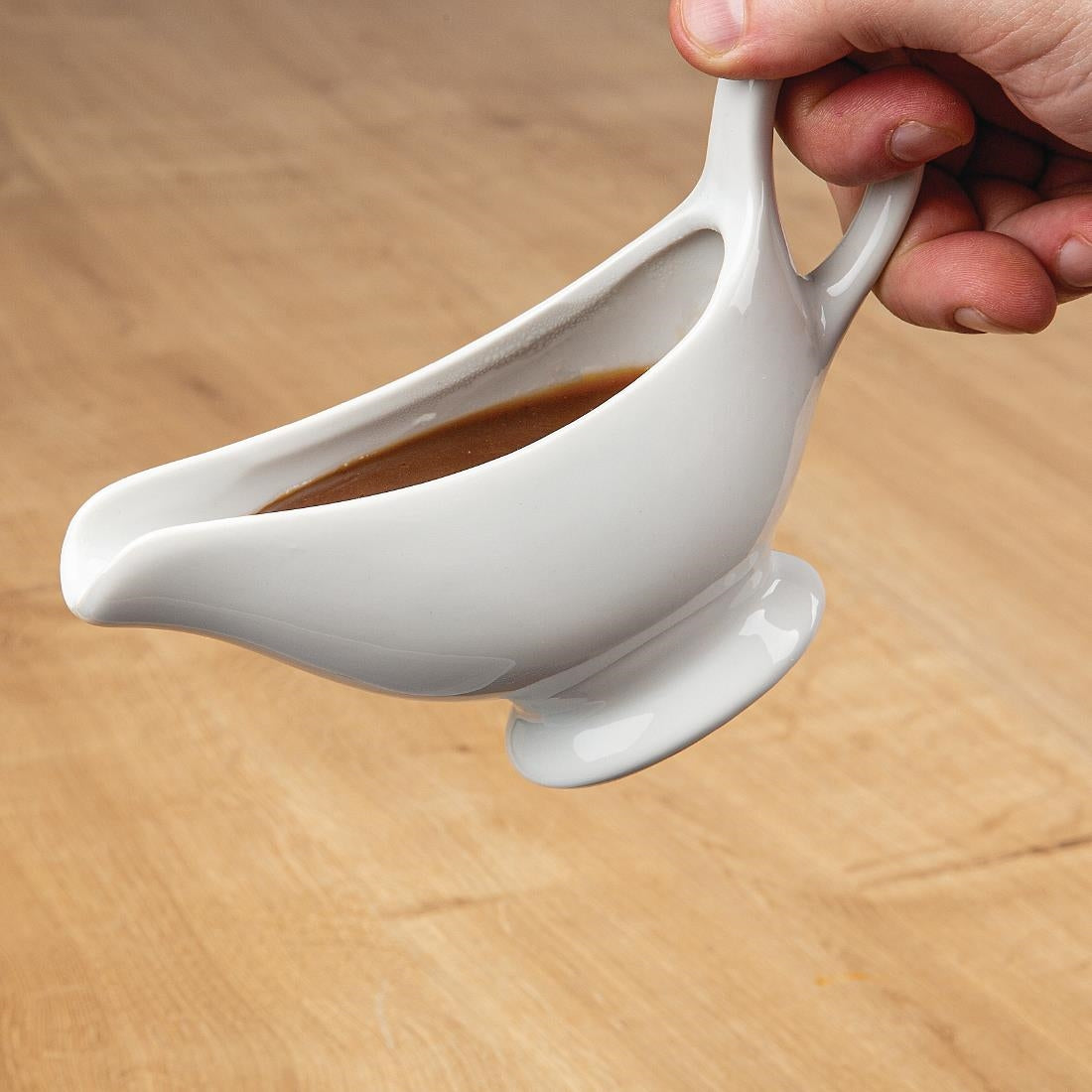 Olympia Whiteware Gravy Boats 180ml (6 Pack)