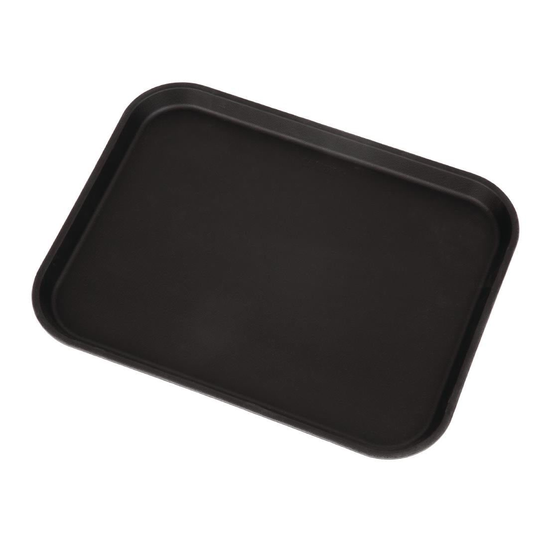 Cambro Camtread Fibreglass Rectangular Non-Slip Tray Black 457mm