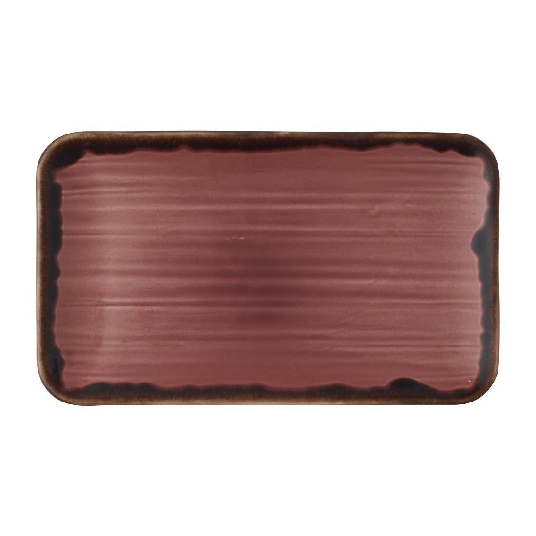 Dudson Harvest Plum Organic Rectangular Plates 270x160mm (12 Pack)