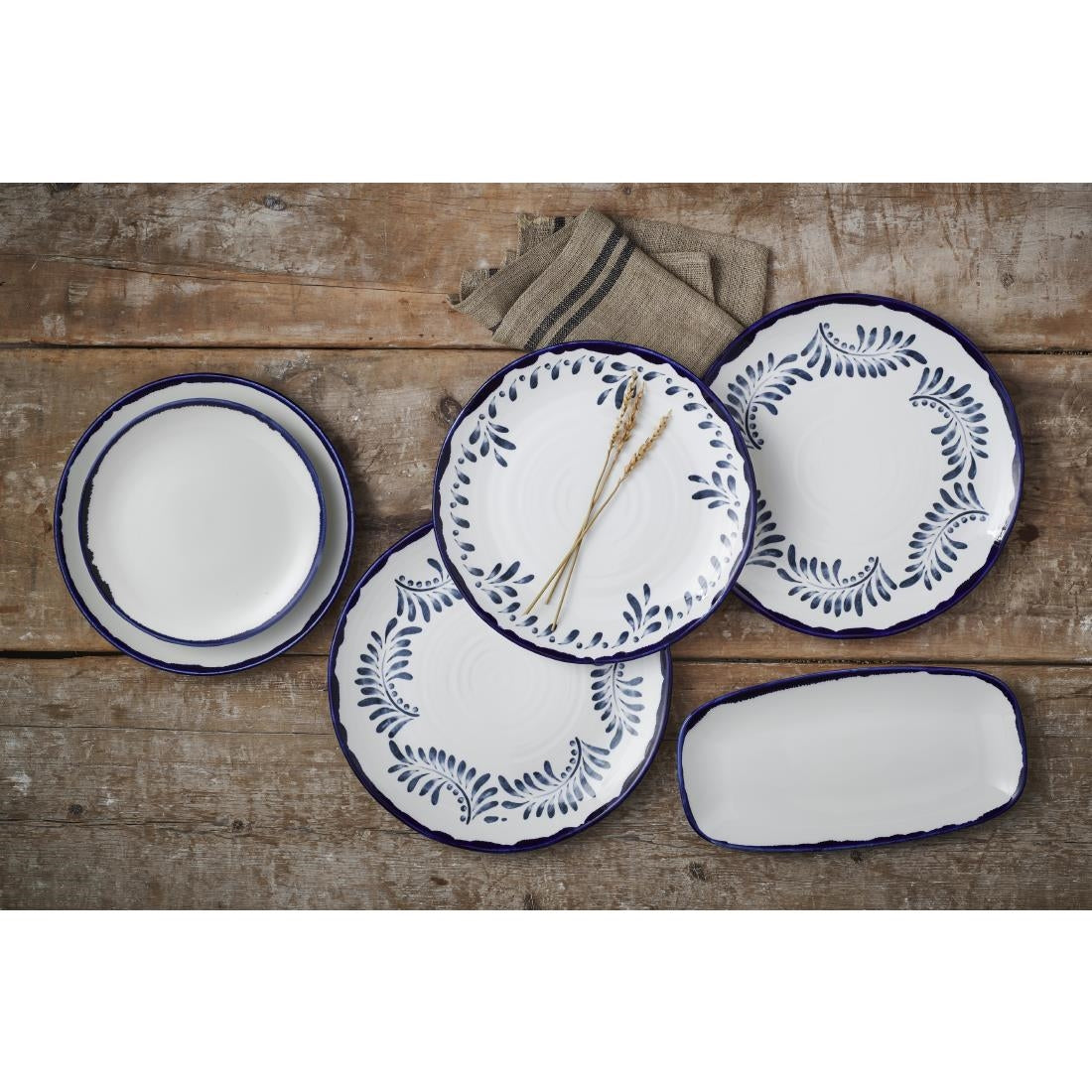 Dudson Harvest Mediterranean Organic Coupe Plates 10.6 inch (12 Pack)