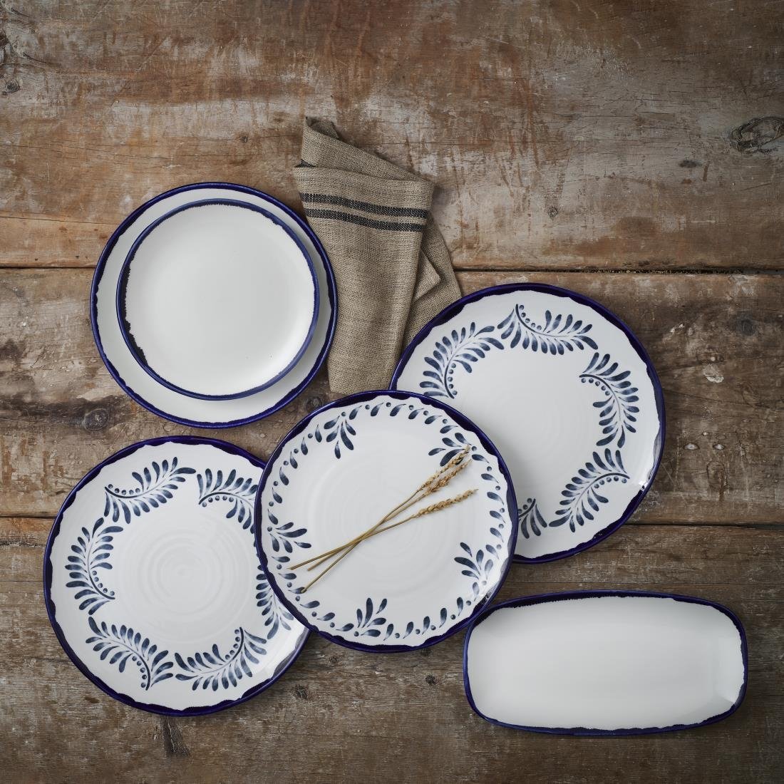 Dudson Harvest Mediterranean Organic Coupe Plates 11.4 inch (12 Pack)