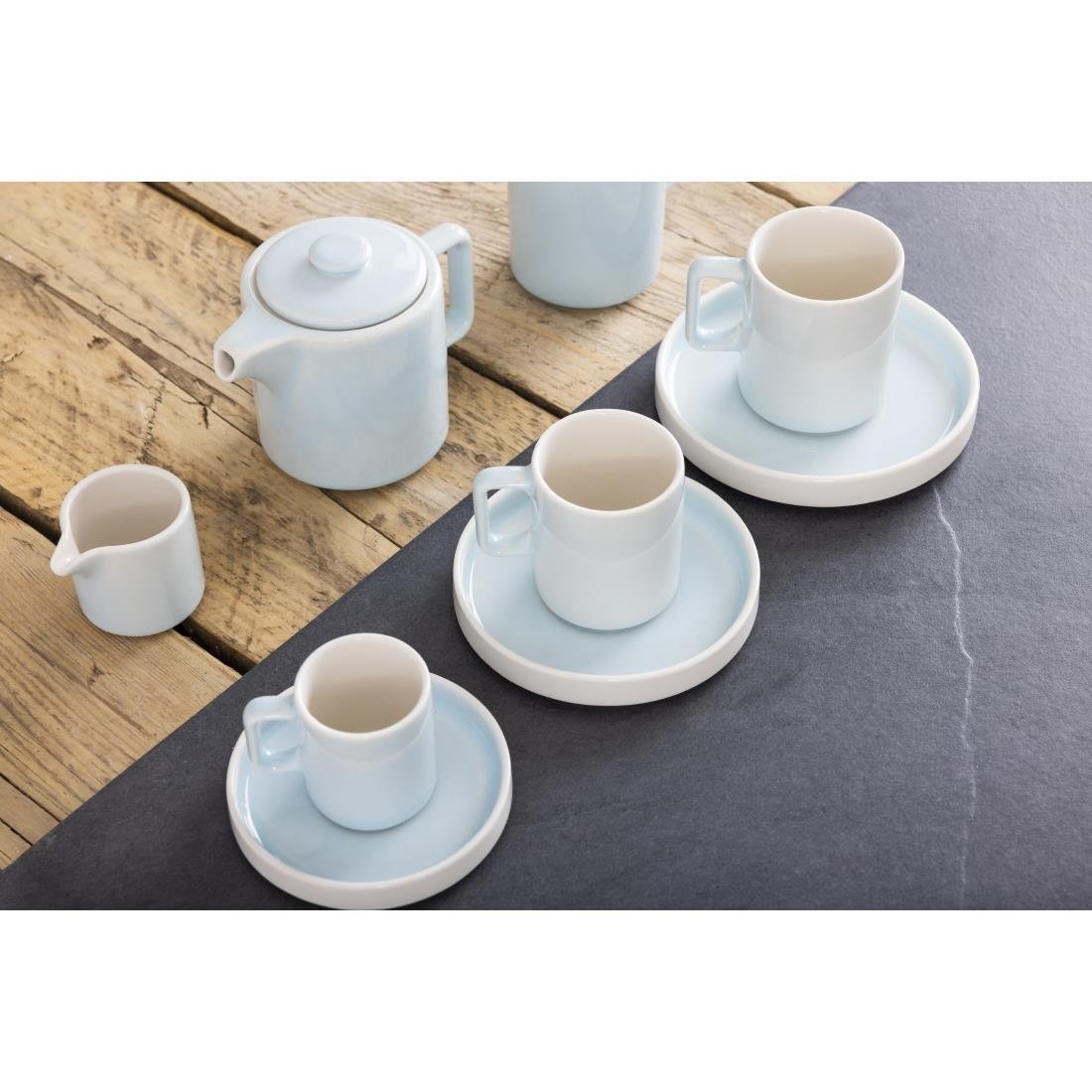 Olympia Fondant Saucers Aqua 136mm (6 Pack)