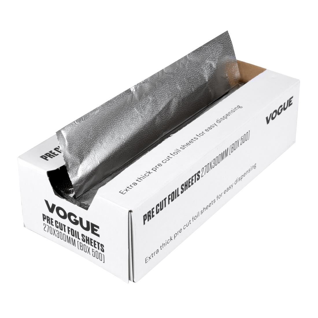 Vogue Aluminium Foil Sheets 270x300mm (500 Pack)