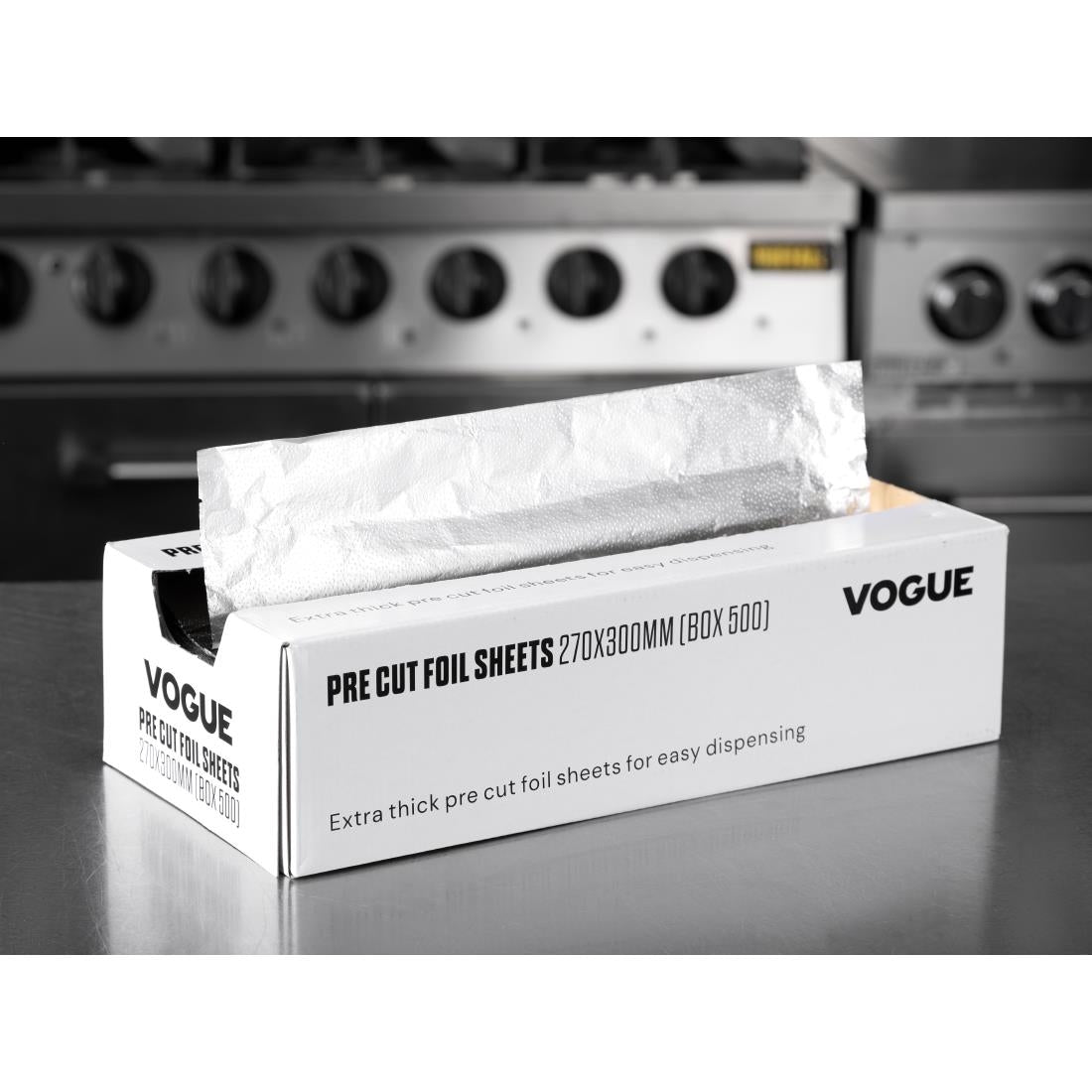 Vogue Aluminium Foil Sheets 270x300mm (500 Pack)